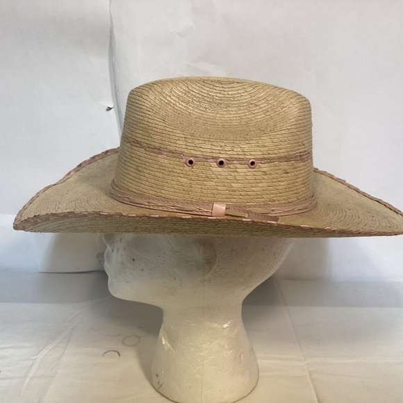 Women’s Bullhide Candy Kisses Cowboy Hat Natural color with Pink  Highlights - Picture 6 of 11